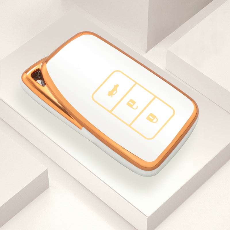 レクサス NX、GS、RX、IS、ES、GX、LX、RC、200、250、350、LS、450h、300h用(3ボタン付きケース)