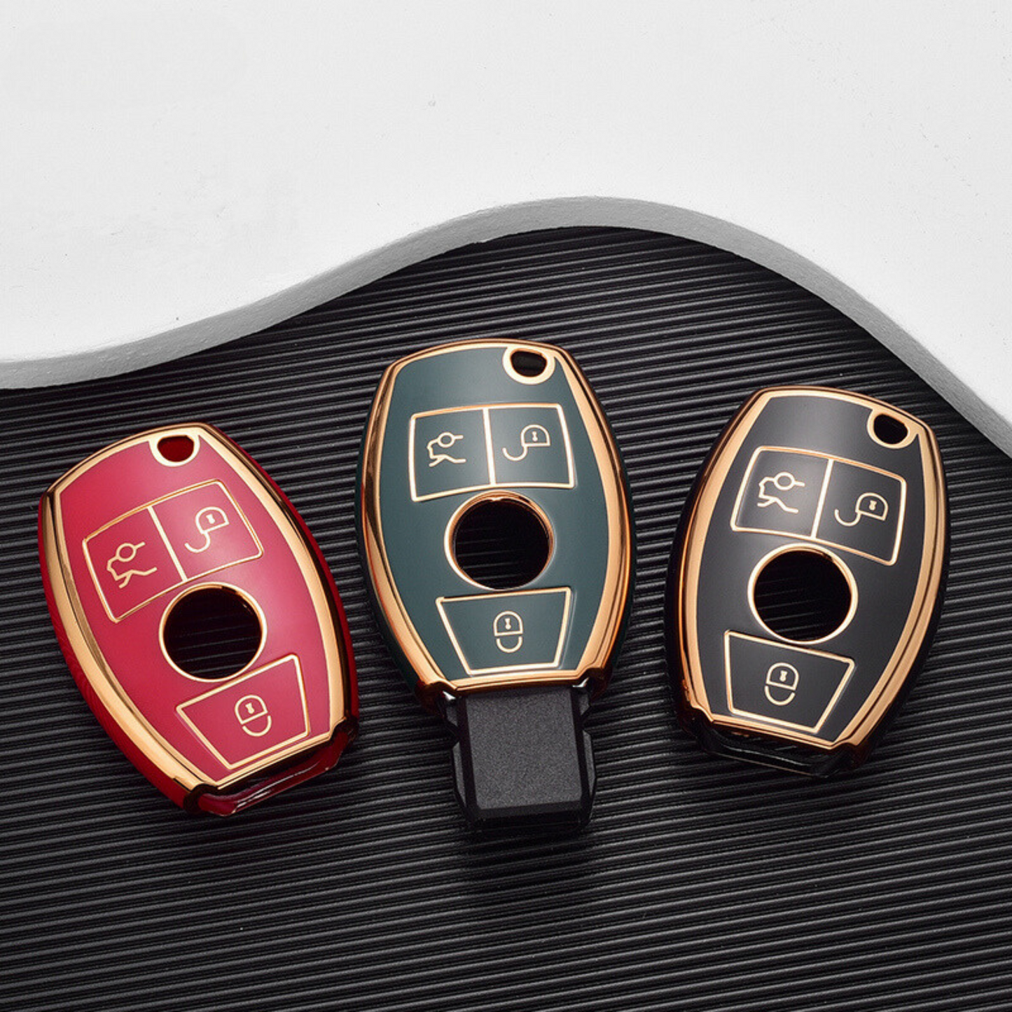 メルセデス・ベンツ Aクラス、Cクラス、Eクラス、Sクラス、Gクラスおよび GLA、CLA、GLK、GLC、CLS、W204、W463、W176、W251、W205(AMG)用キーケース