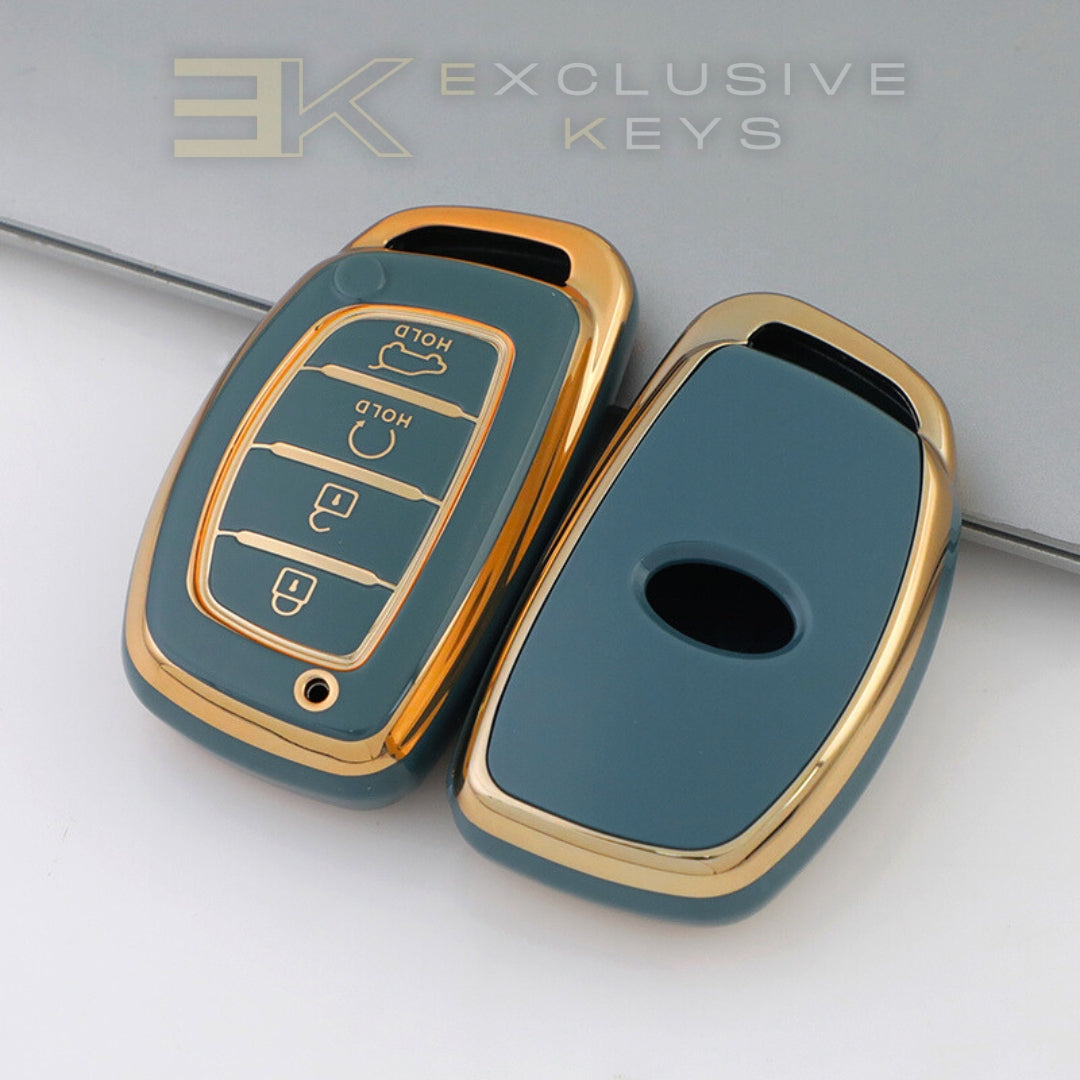 ヒュンダイ スマートキー カバー – 4ボタン(リモートスタート+トランク)