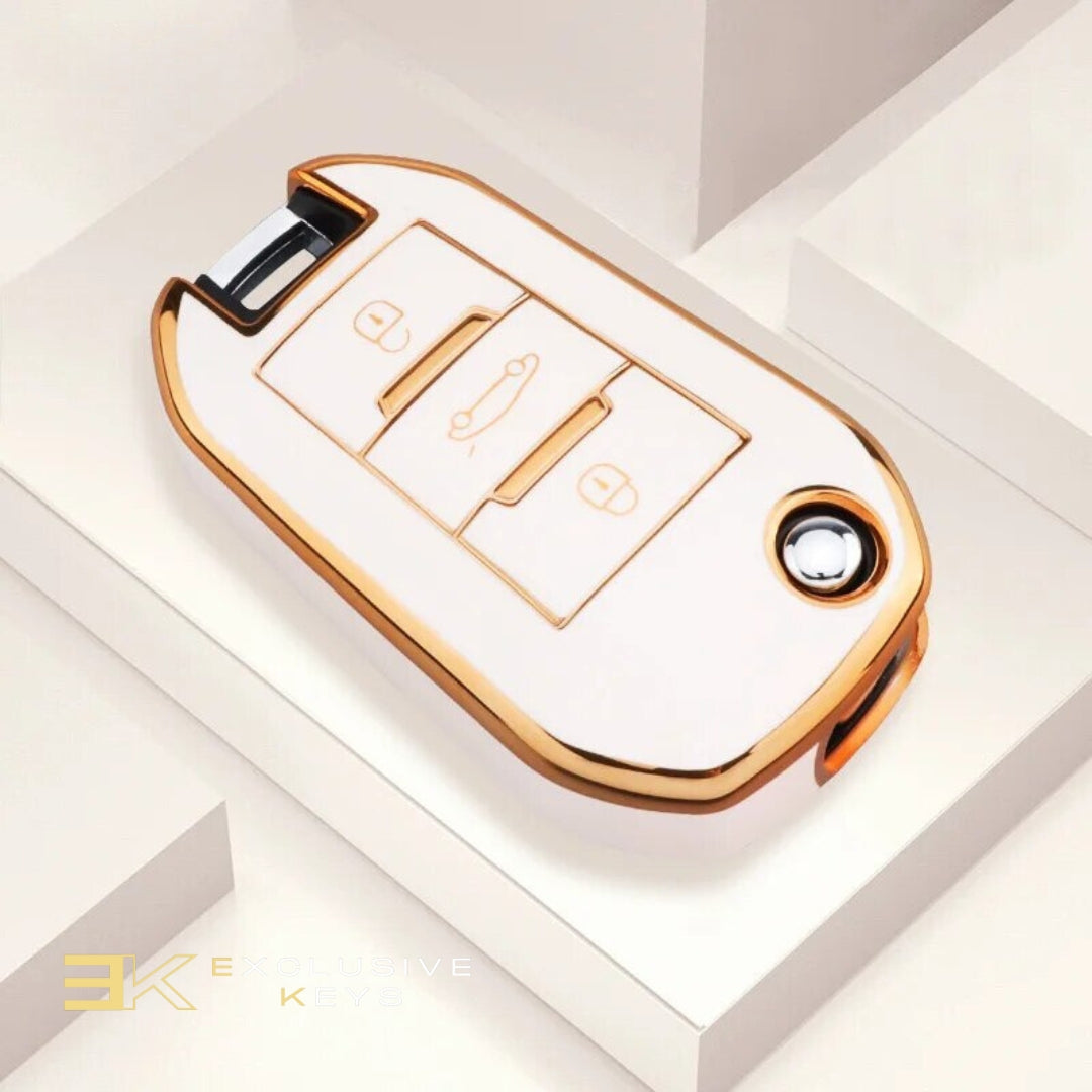 シトロエン C4、C3、C6、カクタス、C8 用キーケース(トランクボタン対応)