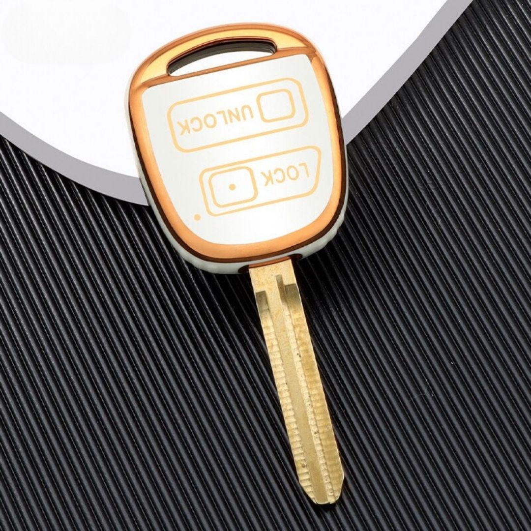 トヨタ(Toyota)ランドクルーザー、ヤリス、カムリ、ラブ4、カローラ、プラド、タラゴ、アベンシス(2ボタン)用ケース