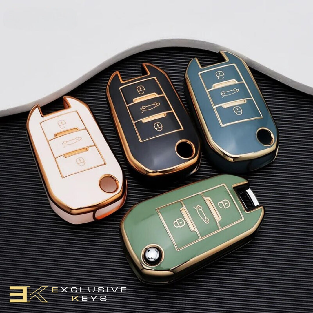 シトロエン C4、C3、C6、カクタス、C8 用キーケース(トランクボタン対応)