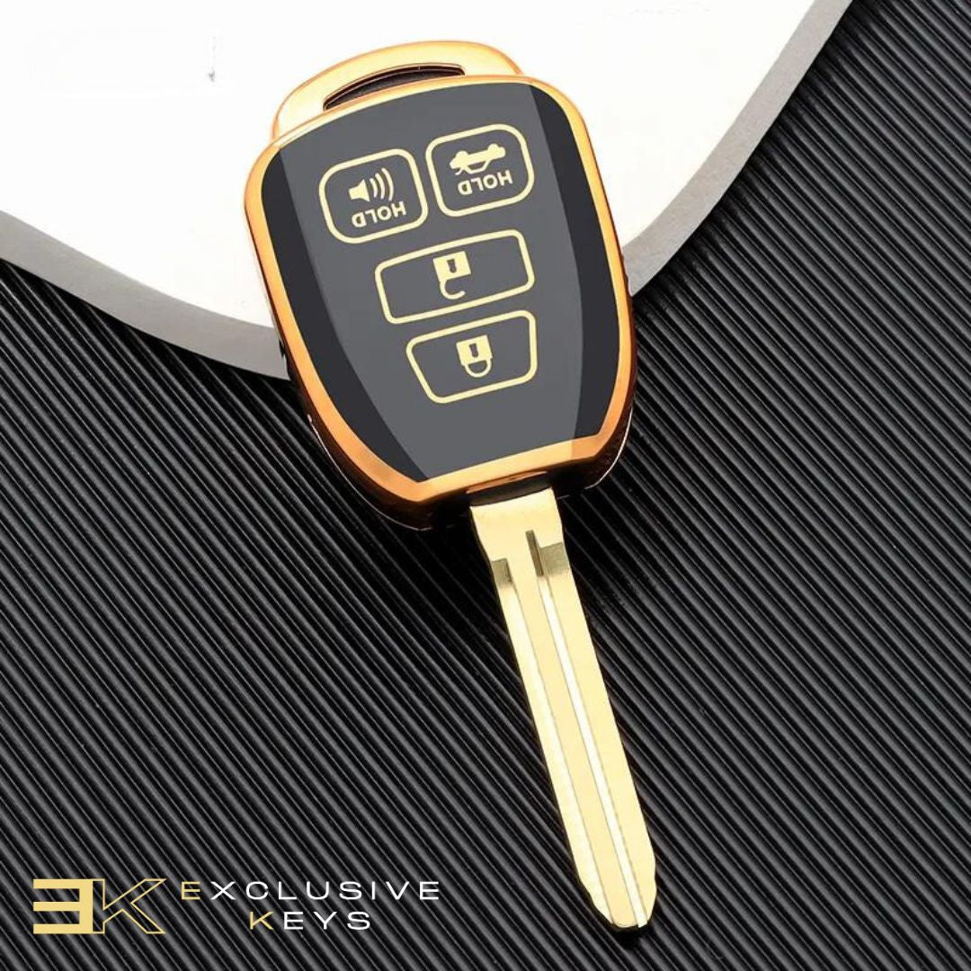 トヨタ プリウス、カローラ、ヤリス、アベンシス、カムリ、RAV4用(4ボタン付きケース)(2012〜2018年モデル)