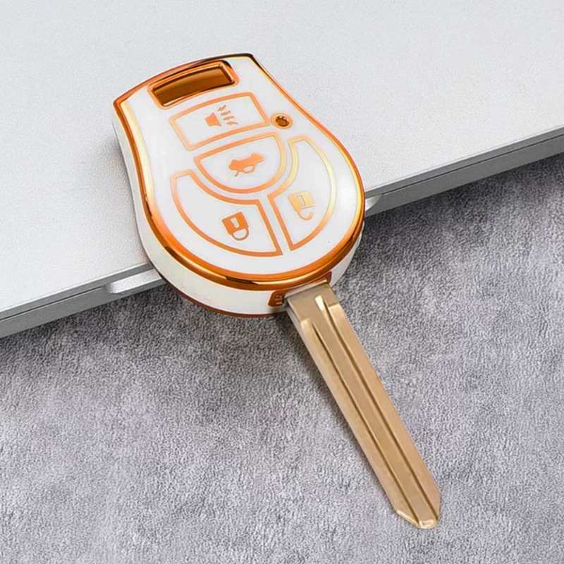日産 ジューク、マイクラ、キャシュカイ、マーチ、ローグ、マキシマ、テラノ、キューブ、パスファインダー、アルティマ、セントラ、ティーダ用キーケース(4ボタン)