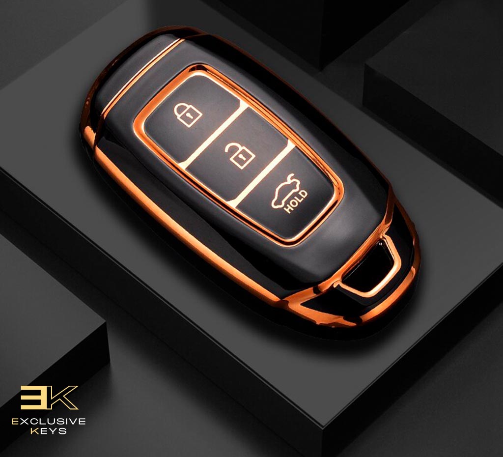 ヒュンダイ i30、ix25、エラントラ、コナ、ソラリス、アゼラ、グレンジャー、アクセント、サンタフェ、パリセード用キーケース