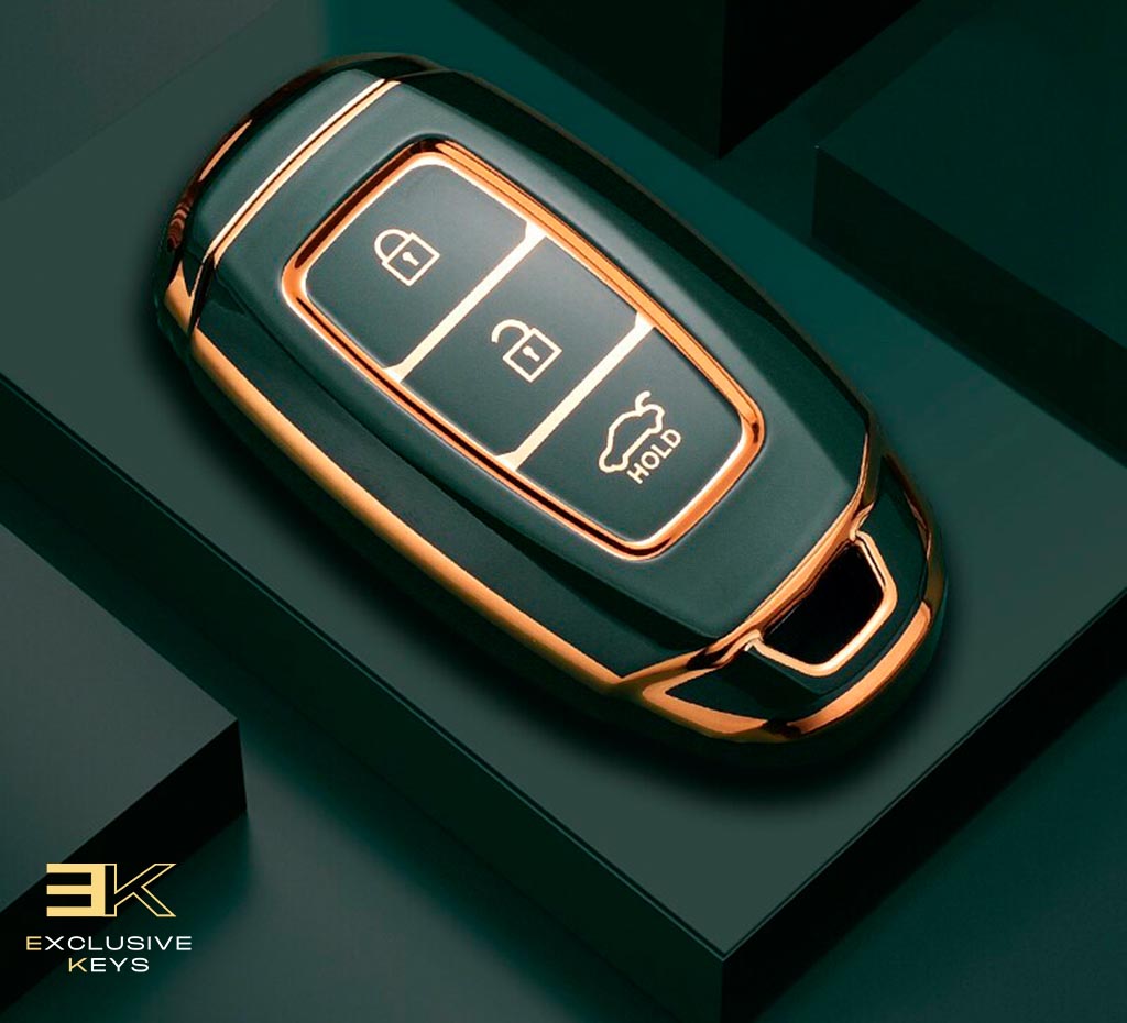 ヒュンダイ i30、ix25、エラントラ、コナ、ソラリス、アゼラ、グレンジャー、アクセント、サンタフェ、パリセード用キーケース