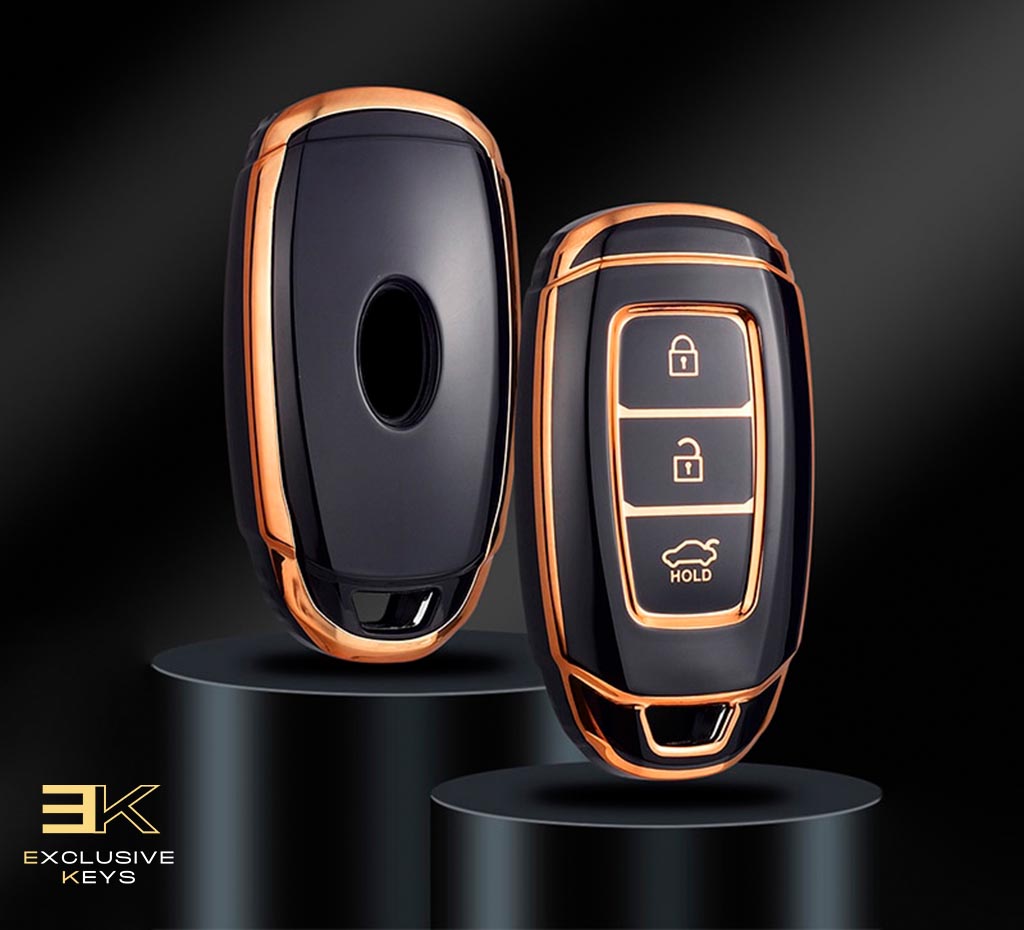 ヒュンダイ i30、ix25、エラントラ、コナ、ソラリス、アゼラ、グレンジャー、アクセント、サンタフェ、パリセード用キーケース