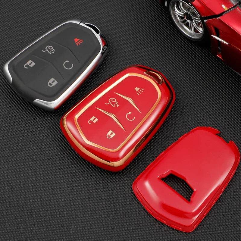 キャデラック ATS、CT6、CTS、DTS、XT5、エスカレード、ESV、SRX、STS、XTS、ELR(2014年式)用キーケース