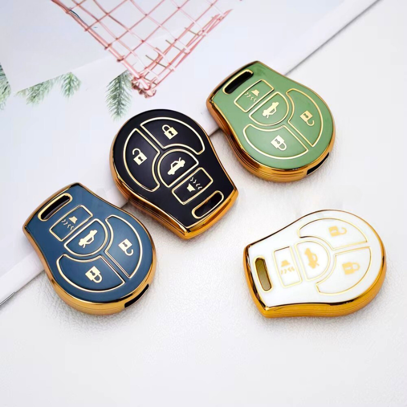 日産 Juke、Micra、Qashqai、March、Rogue、Maxima、Terrano、Cube、Pathfinder、Altima、Sentra、Tiida 対応 キーケース（3ボタン）