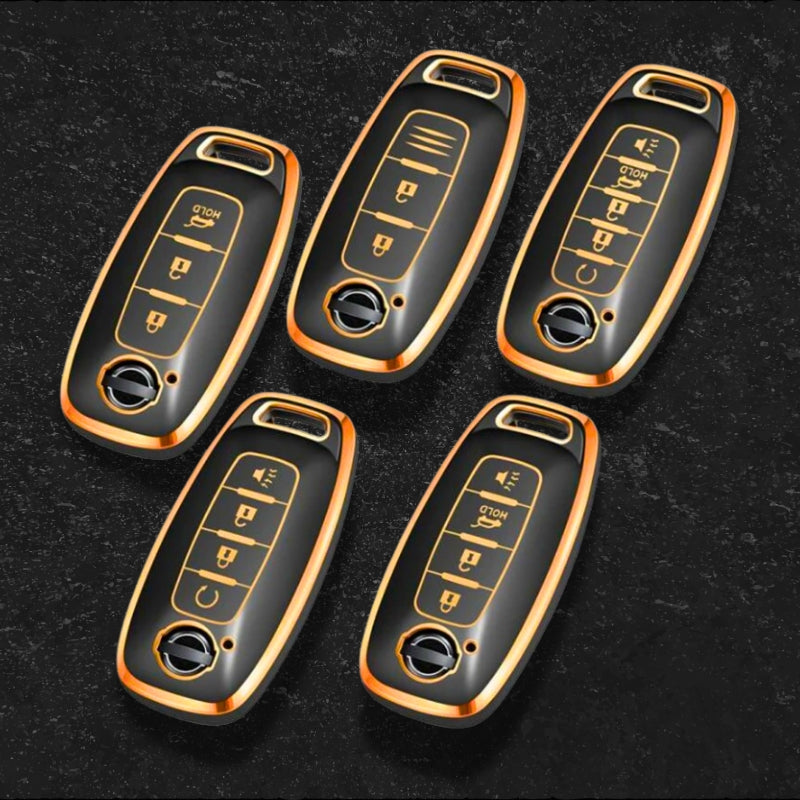 日産 Versa、X-Trail T33、Serena、Rogue、Kicks、Pathfinder、Ariya、Rogue 対応 キーケース（5ボタン