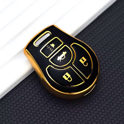 日産 ジューク、マイクラ、キャシュカイ、マーチ、ローグ、マキシマ、テラノ、キューブ、パスファインダー、アルティマ、セントラ、ティーダ 用ケース（4ボタン）