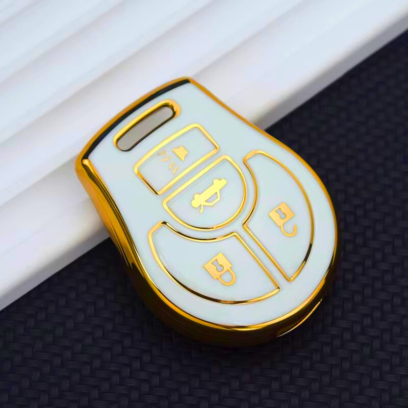 日産 ジューク、マイクラ、キャシュカイ、マーチ、ローグ、マキシマ、テラノ、キューブ、パスファインダー、アルティマ、セントラ、ティーダ 用ケース（4ボタン）