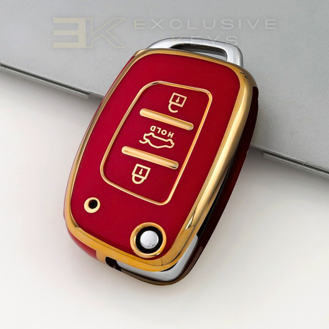 ヒュンダイ キー カバー – 3ボタン（トランク長押し・中央ボタン
