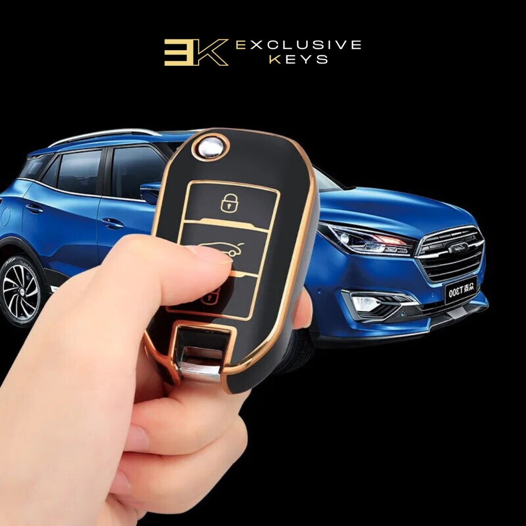 シトロエン C4、C3、C6、カクタス、C8 用キーケース（トランクボタン対応）